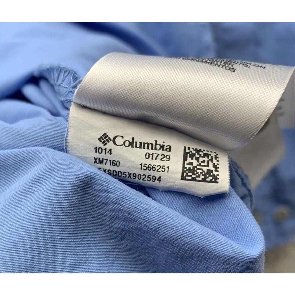 Columbia PFG Distant Water Button Up Shirt Mens XXL Blue Vented Fishing Outdoors - Picture 8 of 11
